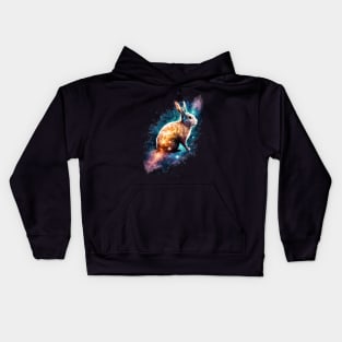 Year of the rabbit chinese zodiac sign colorful galaxy Kids Hoodie